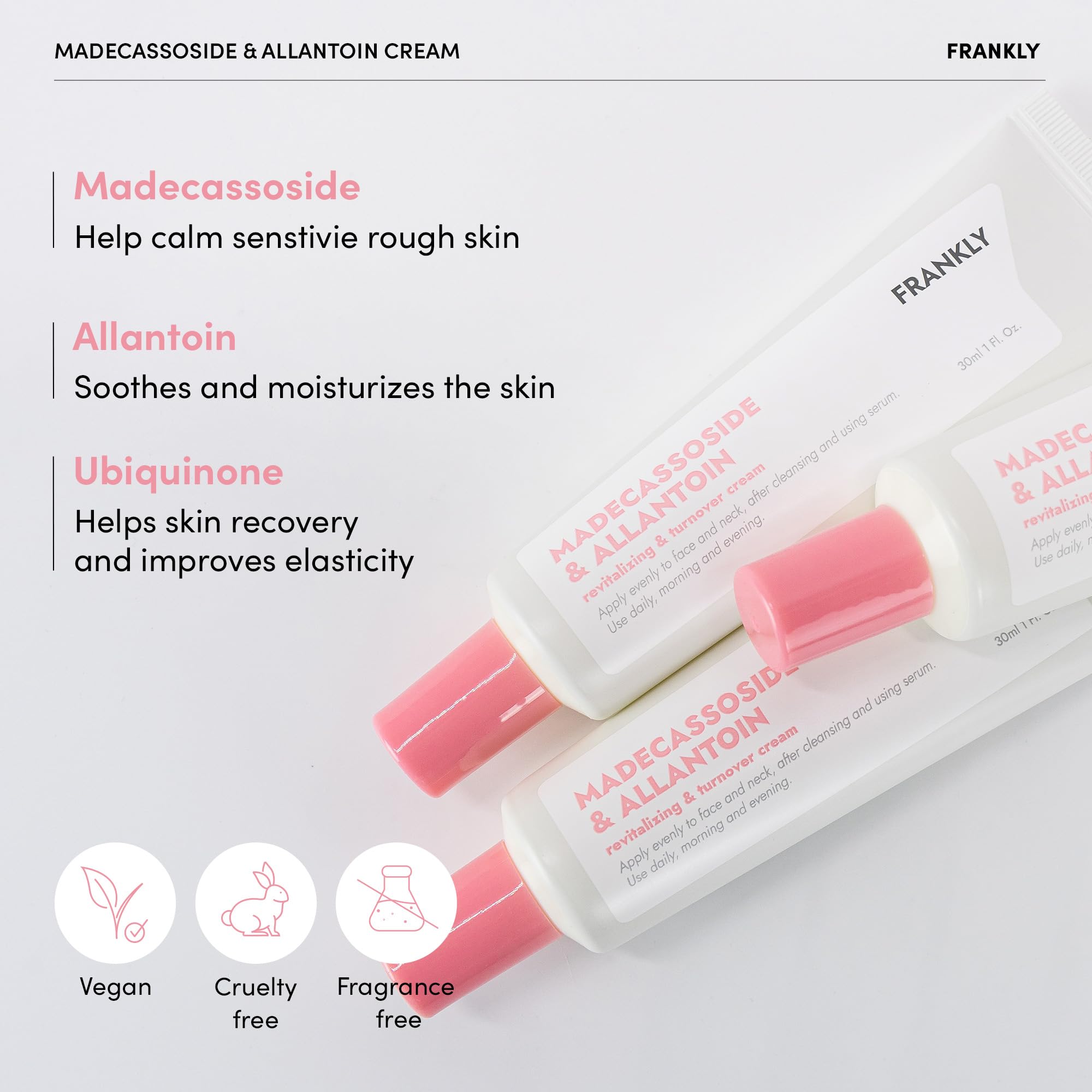 FRANKLY Centella asiatica et ubiquinone – ingrédients phares et propriétés antioxydantes