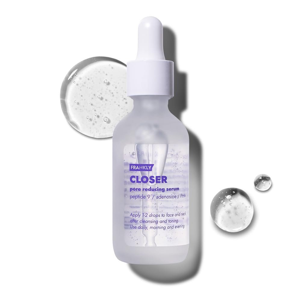 FRANKLY Closer Serum Jumbo — bouteille lumineuse promettant éclat et hydratation.