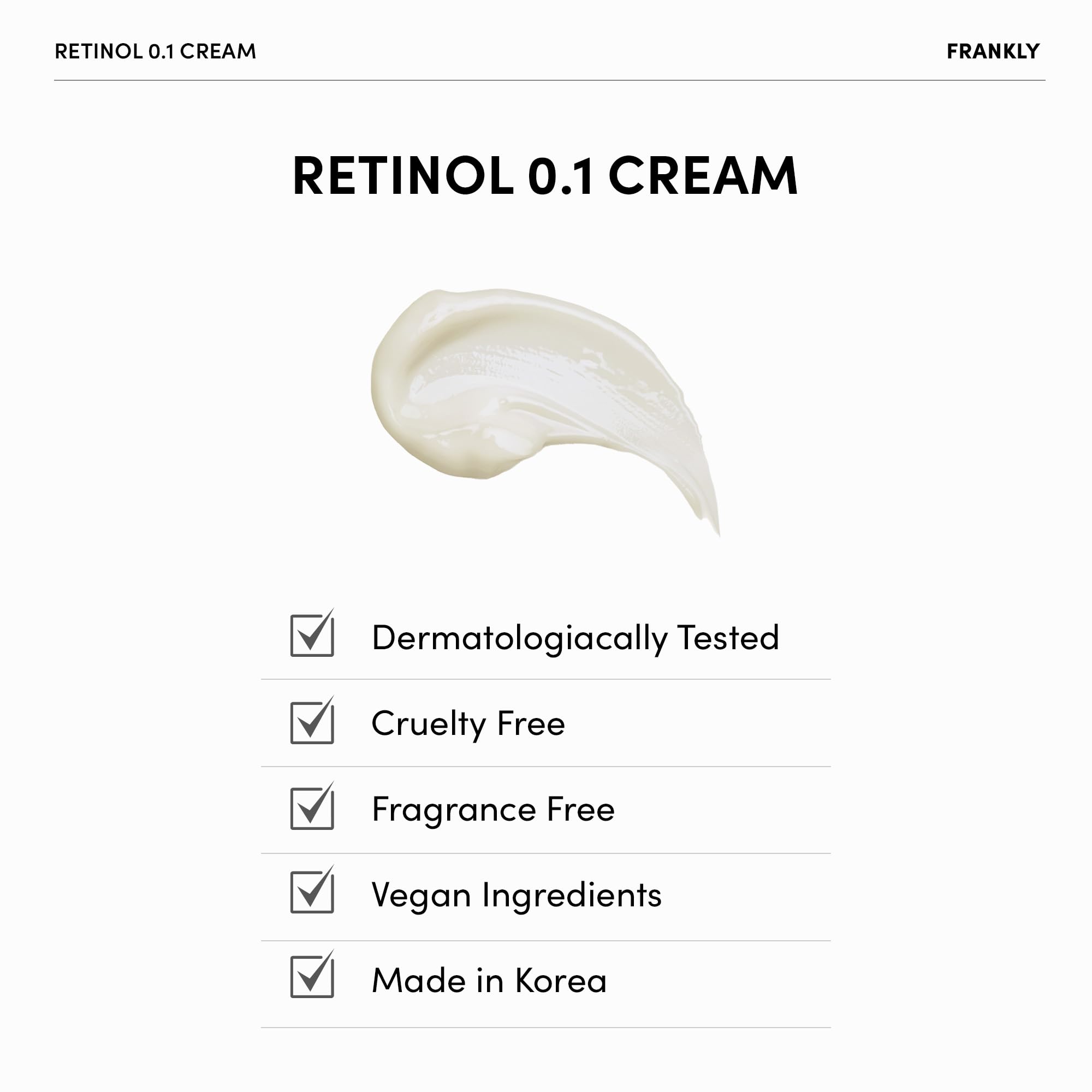 FRANKLY Crème retinol 0,1% — bien-être et soin quotidien du visage.