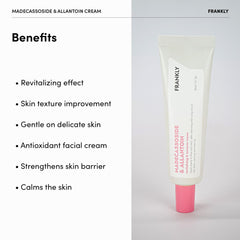 FRANKLY Madecassoside et Allantoïne – application sur peau et sensation de douceur