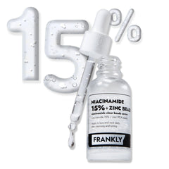 FRANKLY niacinamide 15% + zinc, sérum en flacon prêt à l’emploi pour votre routine.