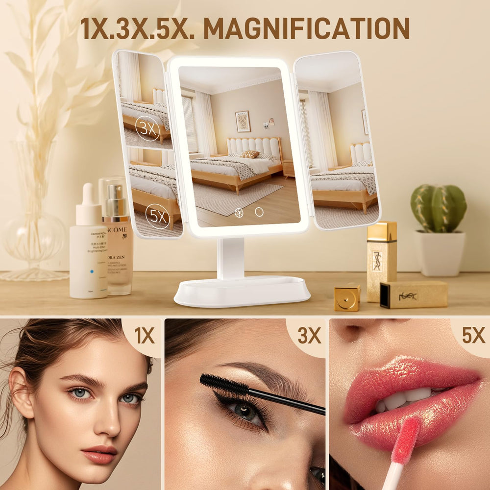FRANO Miroir Lumière 5X: détails des yeux et réduction des bavures