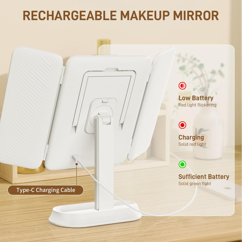 FRANO Miroir: design pliable et recharge Type-C pratique