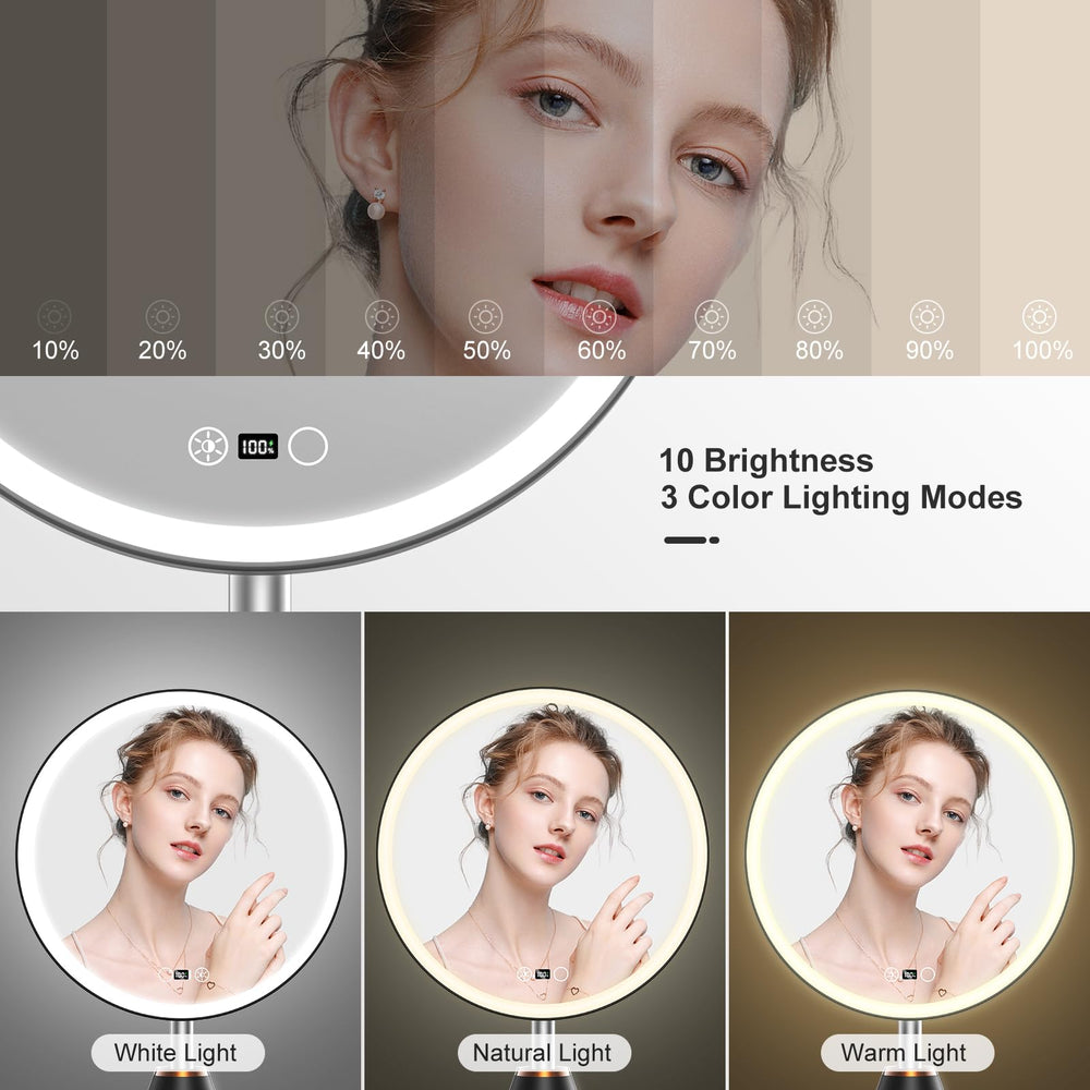 Miroir FRANO autonomie 24h sans fil grâce à sa batterie 5000mAh.