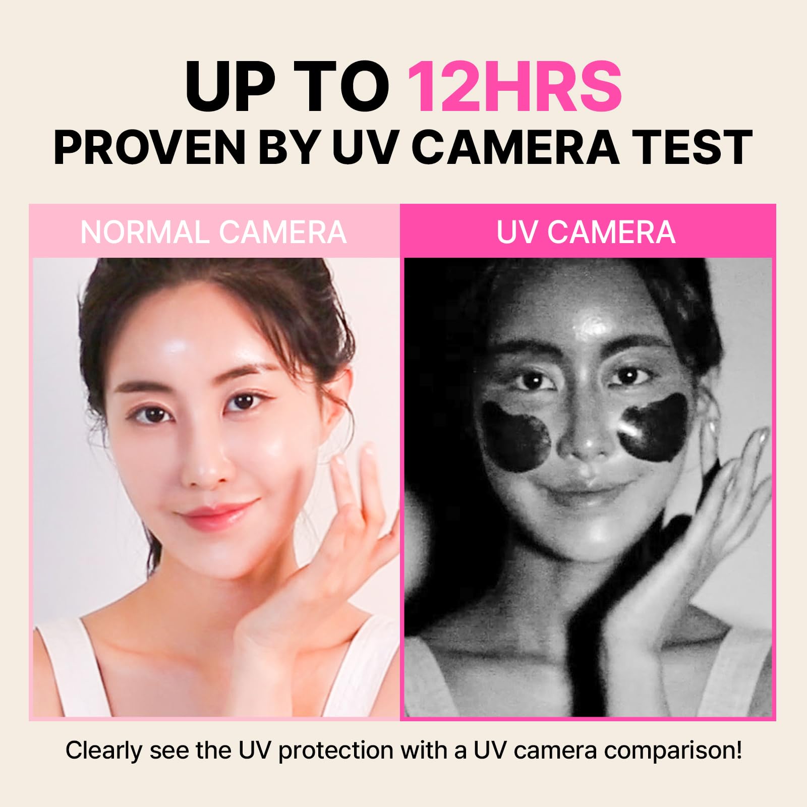 FRANZ Patch UV 50+ application visage, peut être porté avec maquillage.