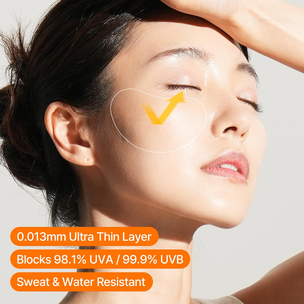 Gros plan du patch FRANZ UV peptide, texture ultra-fine prête à l’emploi.