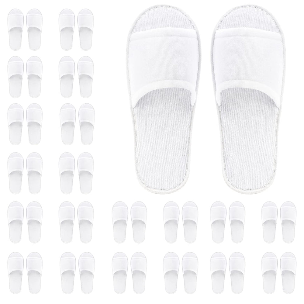 Chaussons jetables Frcctre à orteil ouvert en peluche, confort des invités