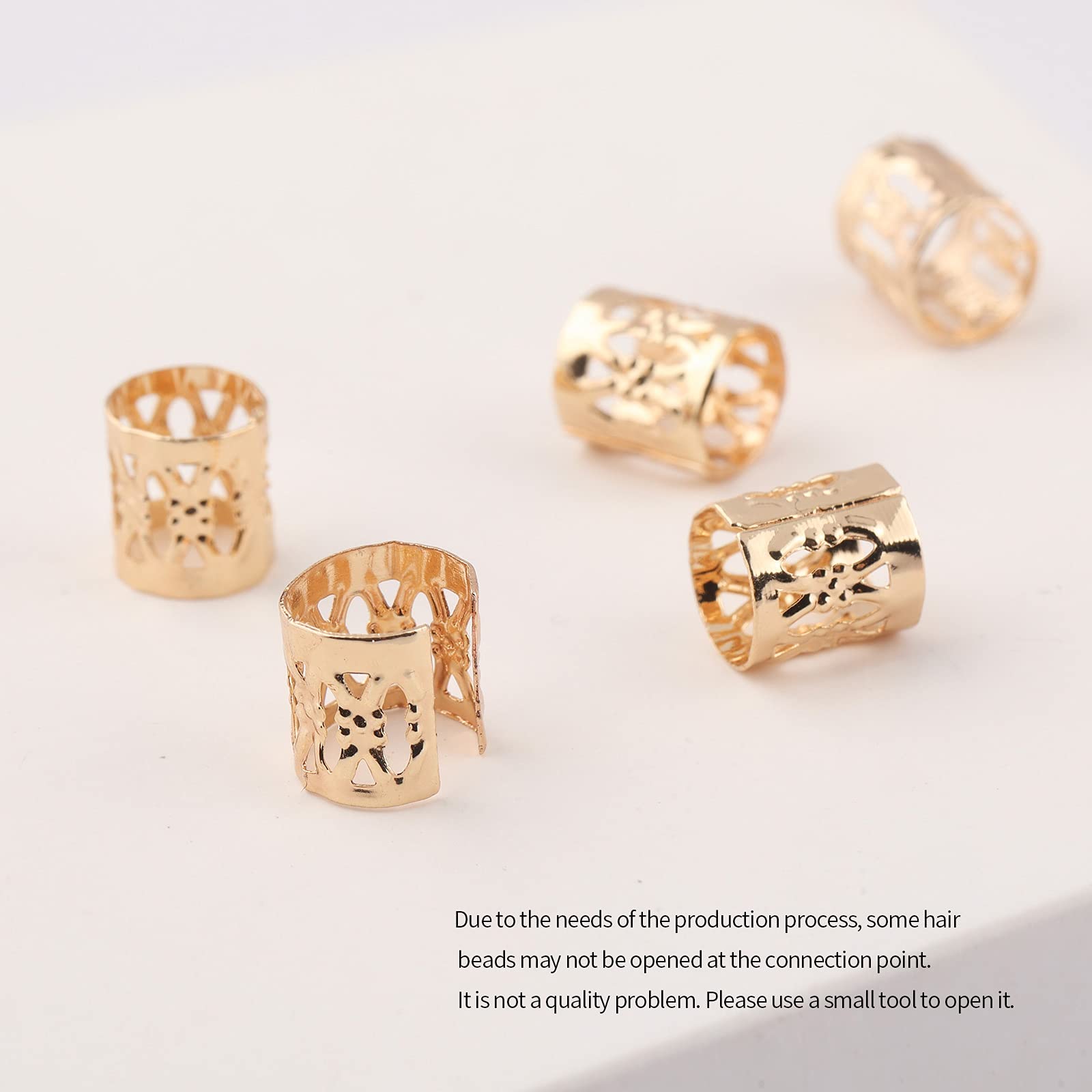 FRDTLUTHW – clips cheveux locs doré, fixation simple pour styles variés.