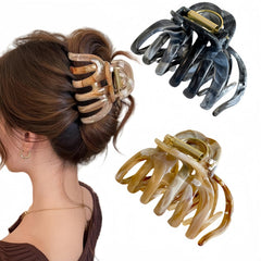 FRDTLUTHW pince-cheveux poulpe géant coquille, prise sûre pour cheveux épais et fins.