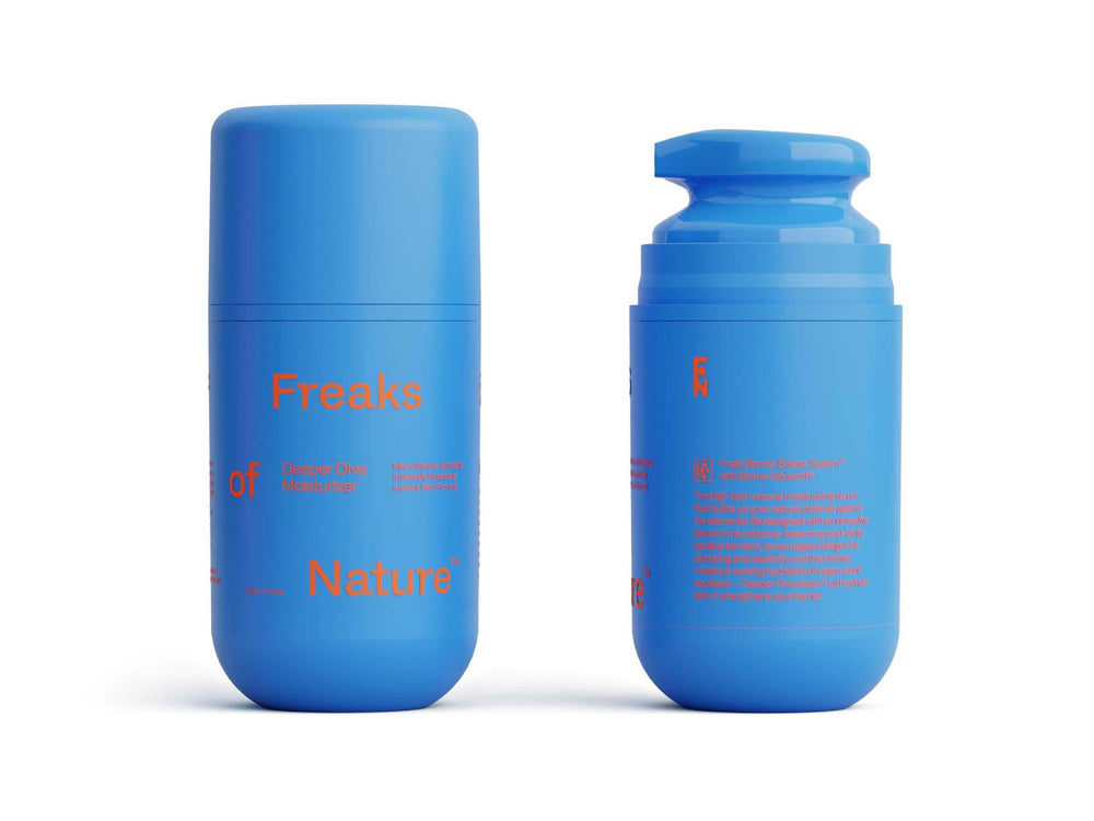 Freaks of Nature sérum hydratant présenté dans une bouteille pour une hydratation durable.