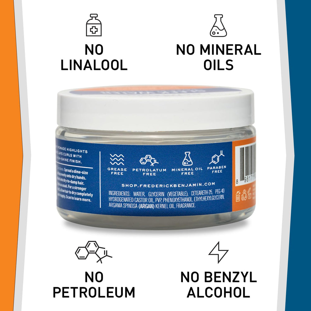 Huile d’argan dans Sleek Water Pomade pour hydratation légère