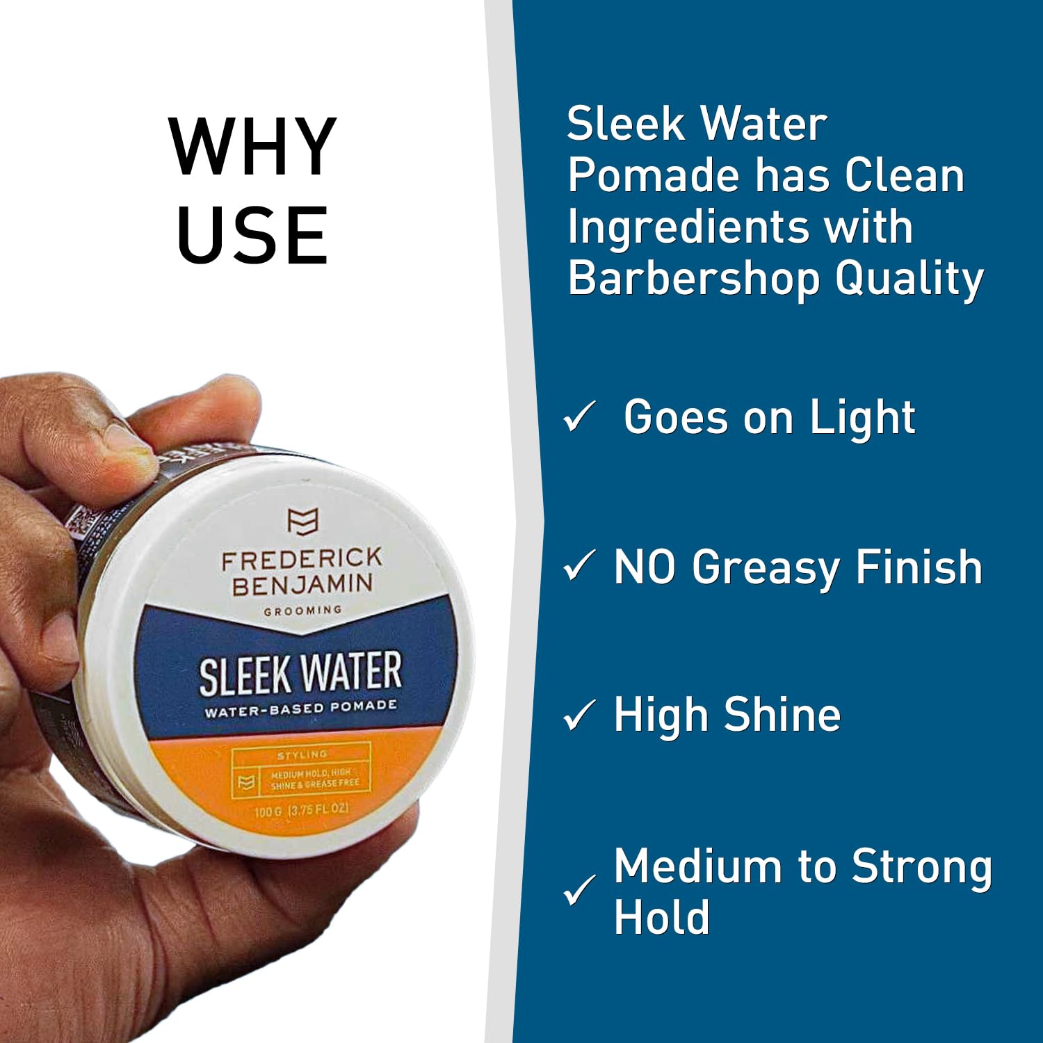 Sleek Water Pomade – texture des cheveux et définition naturelle