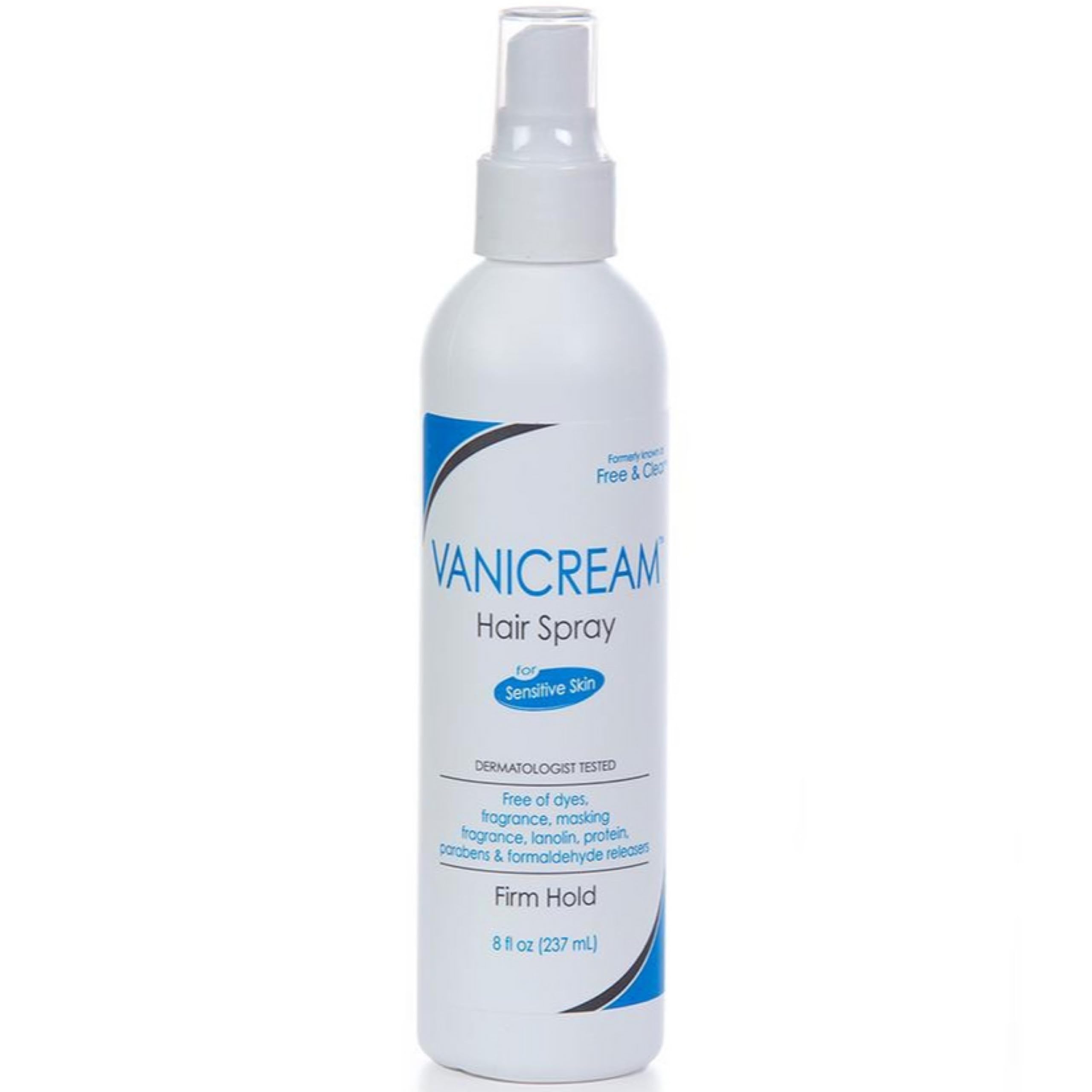 Free & Clear Hairspray: bouteille de 8 onces prête à une fixation fiable.