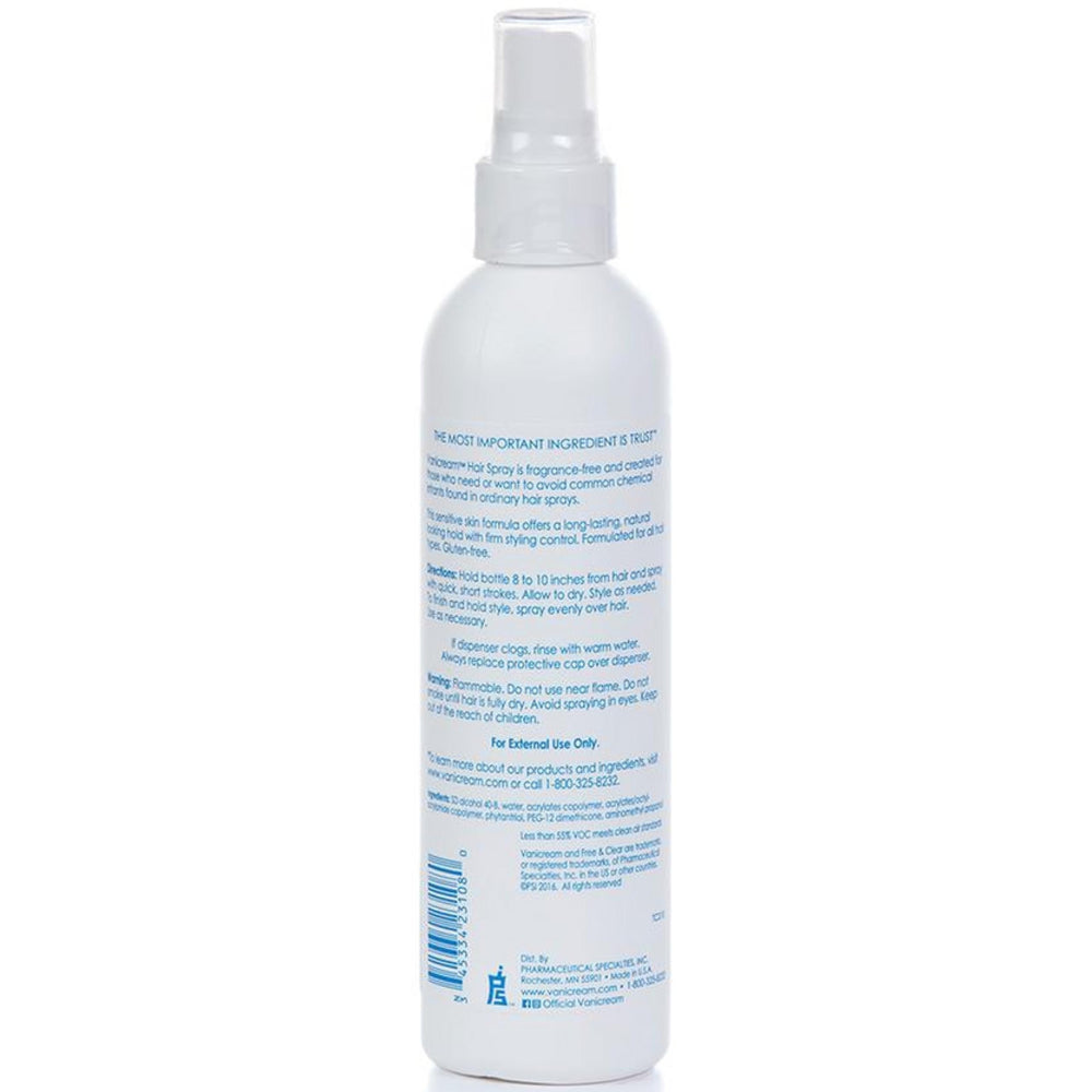 Free & Clear Hairspray: finition légère et brillance naturelle.