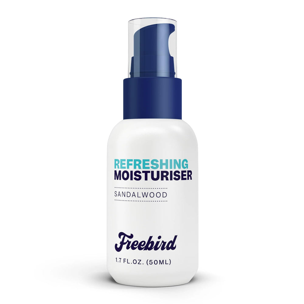 Freebird Face Moisturizer bottle with matte finish for lightweight hydration.