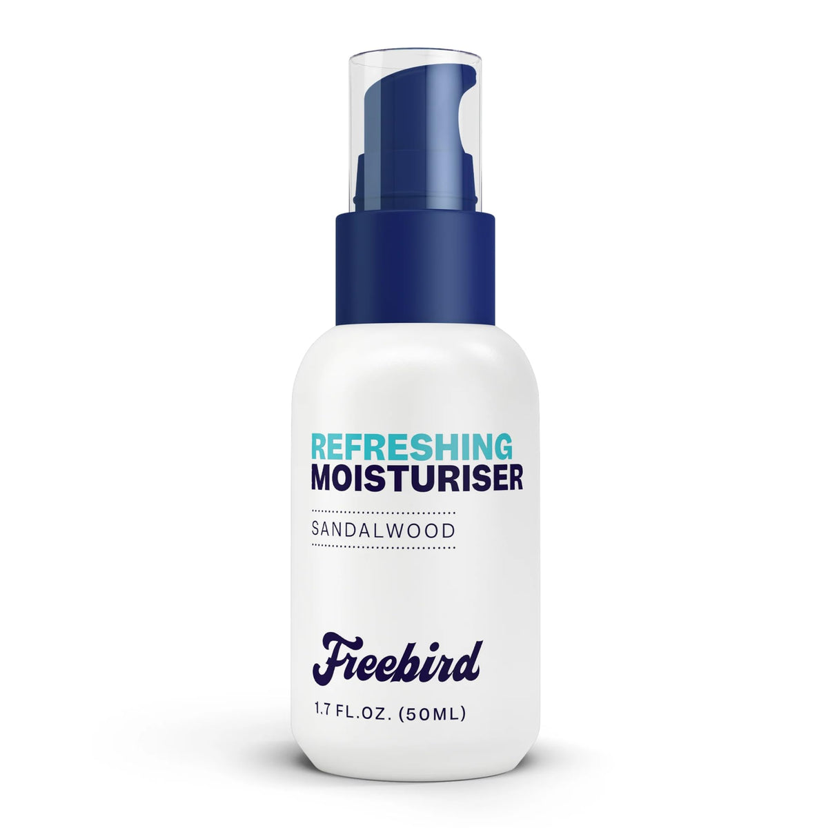 Freebird Face Moisturizer bottle with matte finish for lightweight hydration.