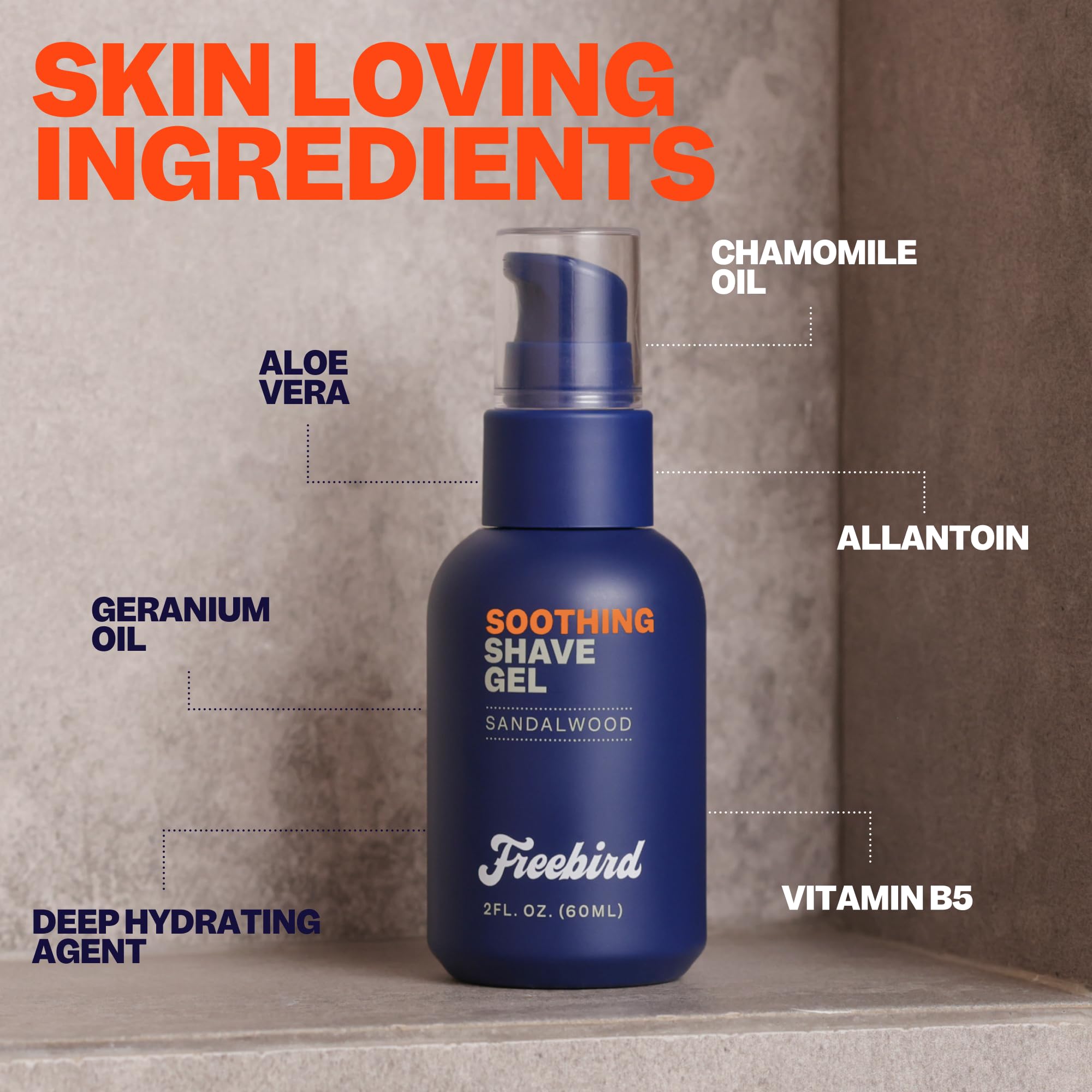 Freebird sans mousse: visibilité parfaite pour le rasage.