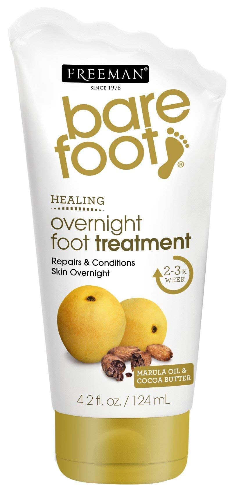 Freeman Crème Pieds Nuit Riche, application facile et hydratation durable.