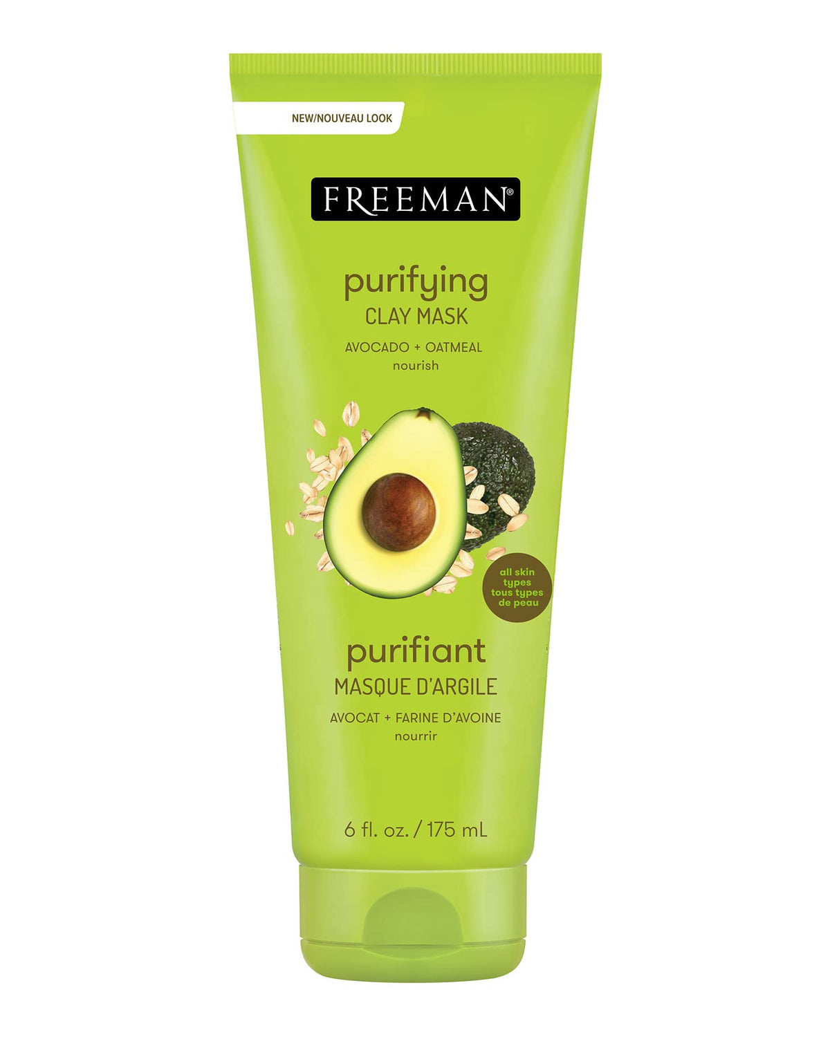 Freeman Feeling Beautiful masque argile avocat en emballage purifiant et rafraîchissant.