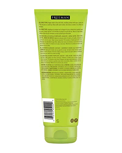 Texture cremeuse Freeman Feeling Beautiful masque argile avocat pour application facile.
