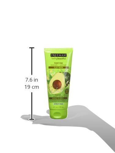 Peau lisse et rafraîchie après Freeman masque argile avocat.
