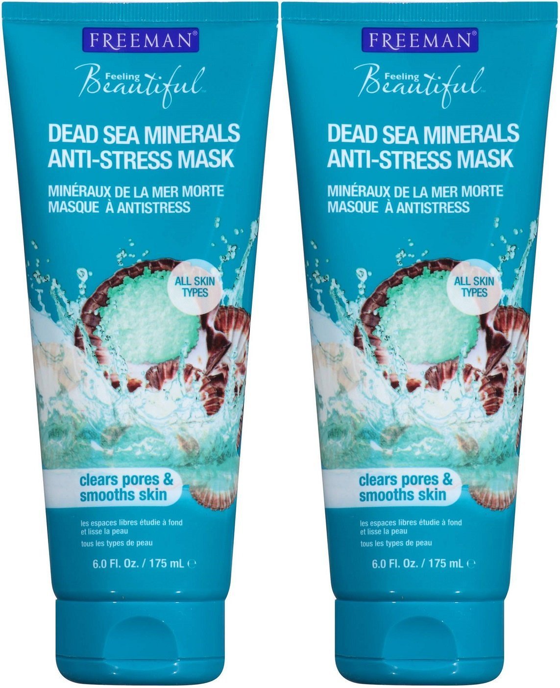 Freeman Masque Anti-Stress à l’Argile – application sur le visage pour une peau équilibrée et purifiée.