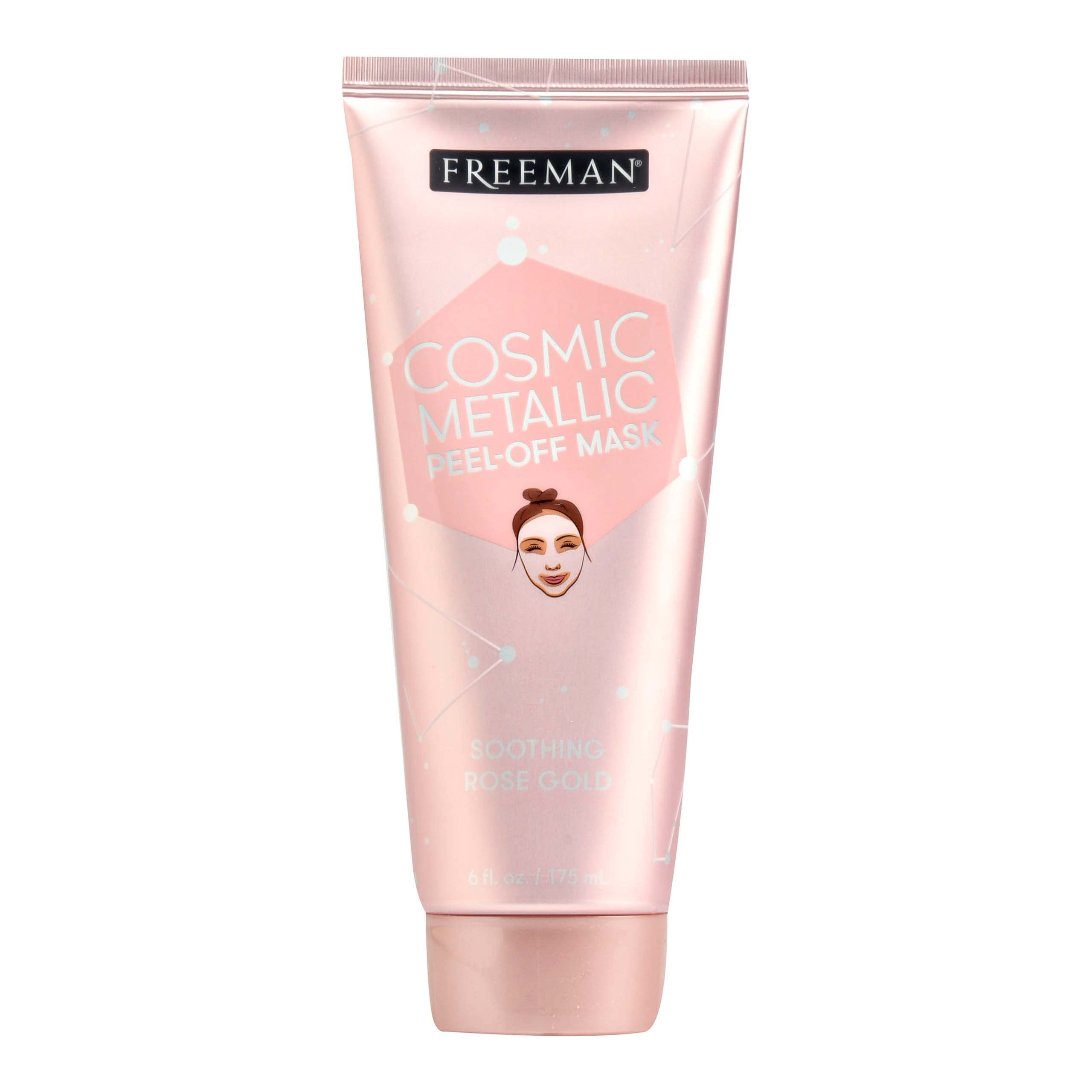 Freeman masque cosmique Or Rose appliqué sur le visage pour peau lumineuse