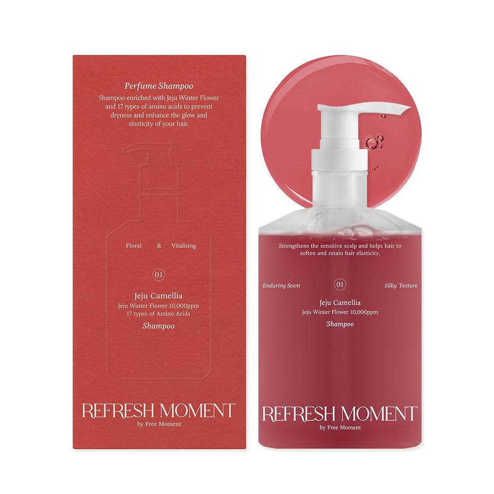 FREEMOMENT Perfume Shampoo – bouteille-camellia, parfum durable pour cheveux frais toute la journée.