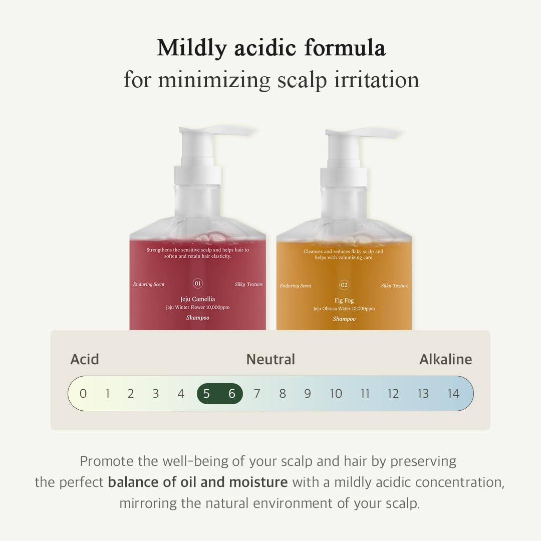 FREEMOMENT Perfume Shampoo – emballage-jeju-camellia, info produit claire et écoresponsable.