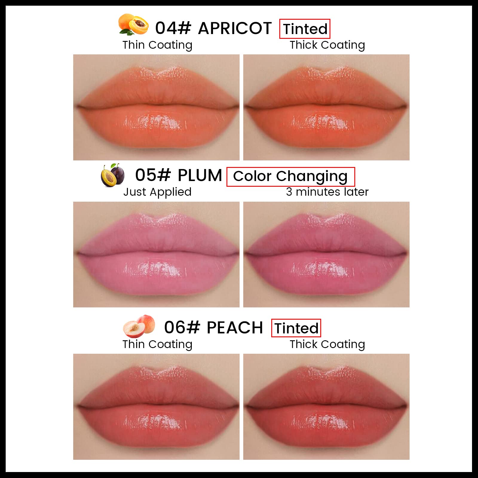FREEORR baume teinté pêche – couleur légère et hydratation durable.