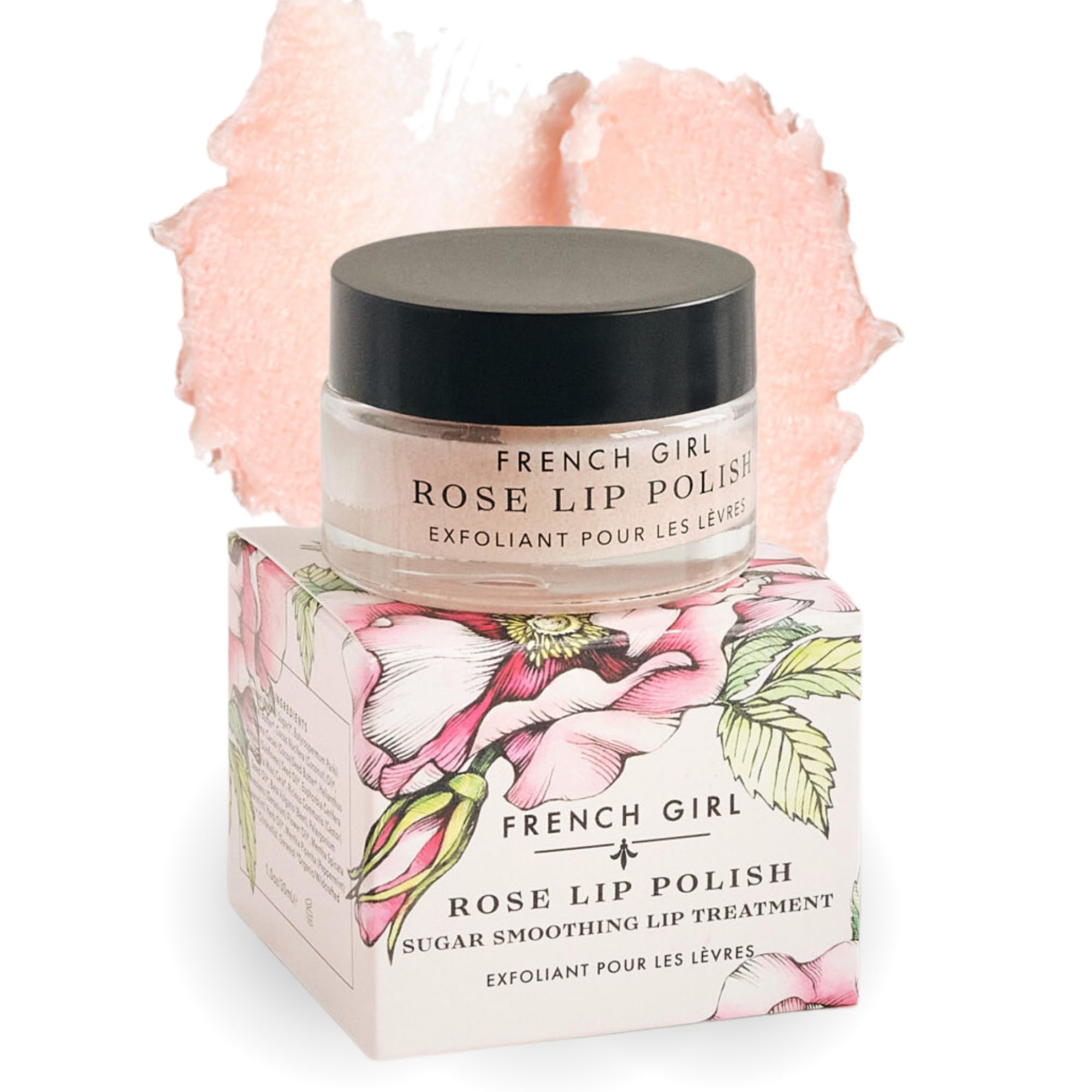 French Girl Organics gommage végane et sans cruauté — soin éthique pour les lèvres.