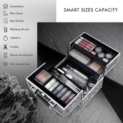 Grand compartiment bas FRENESSA argent floral pour palettes et bouteilles.