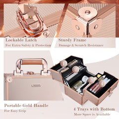 Coffret FRENESSA maquillage, grand espace bas pour palettes et bouteilles en voyage