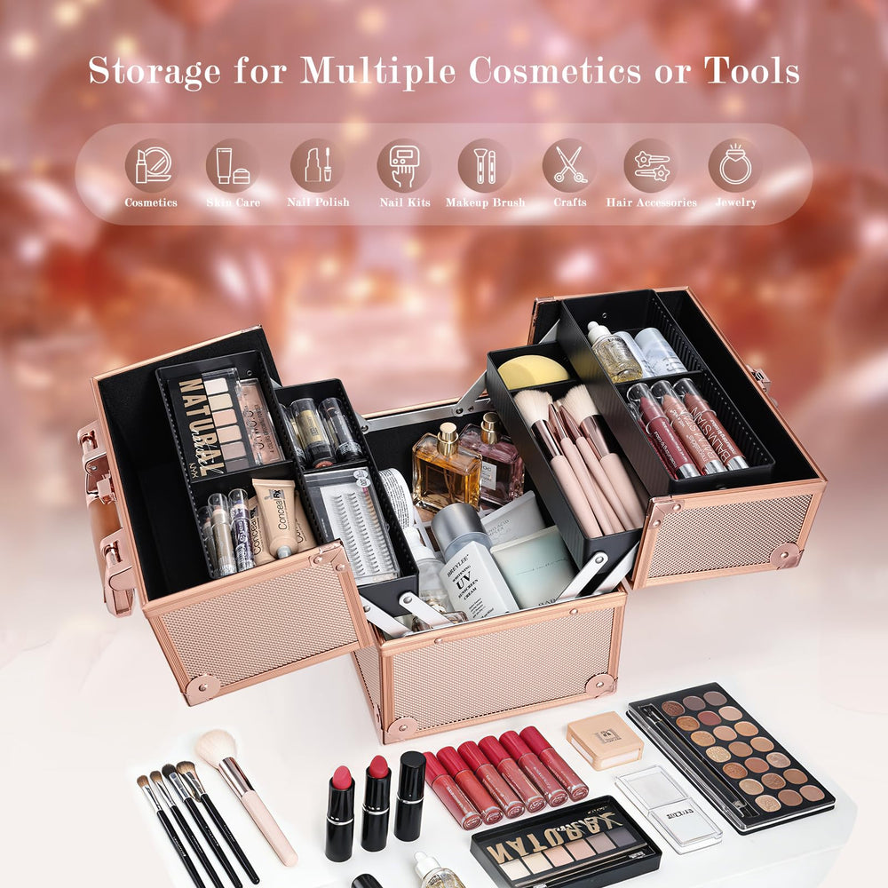 Coffret FRENESSA maquillage, rangement pratique pour bijoux pinceaux et accessoires