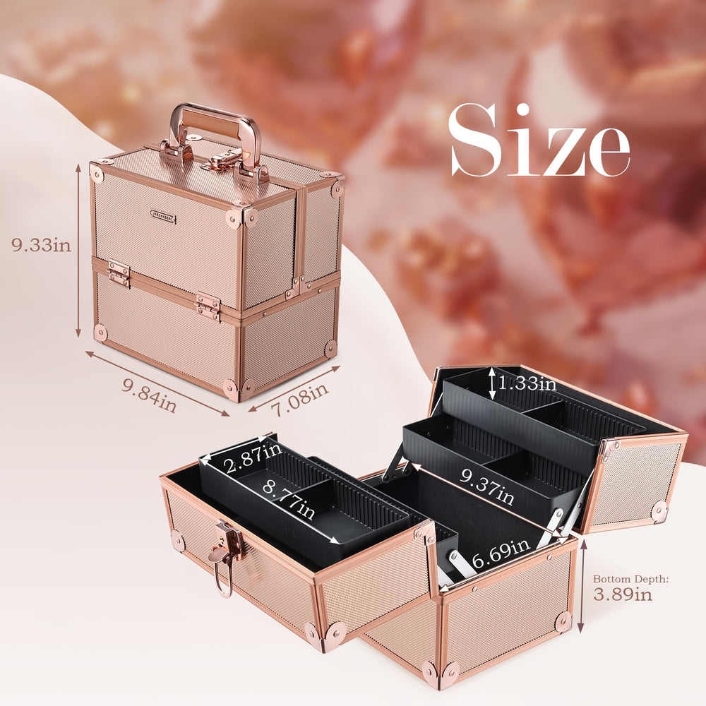 Coffret FRENESSA maquillage, partitions mobiles ajustables pour personnaliser les rangements