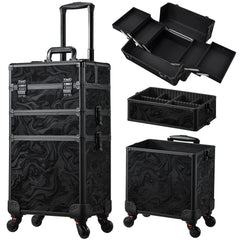 FRENESSA coffret maquillage roulant, rangement sécurisé pour professionnels en déplacement.