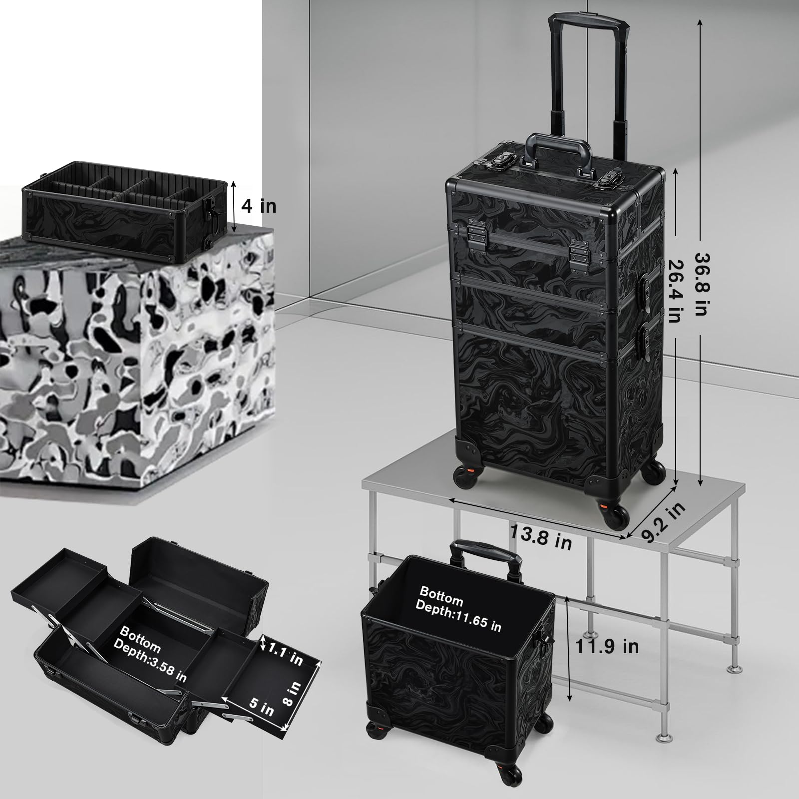 FRENESSA design Alpine Noir, allure professionnelle et élégante.