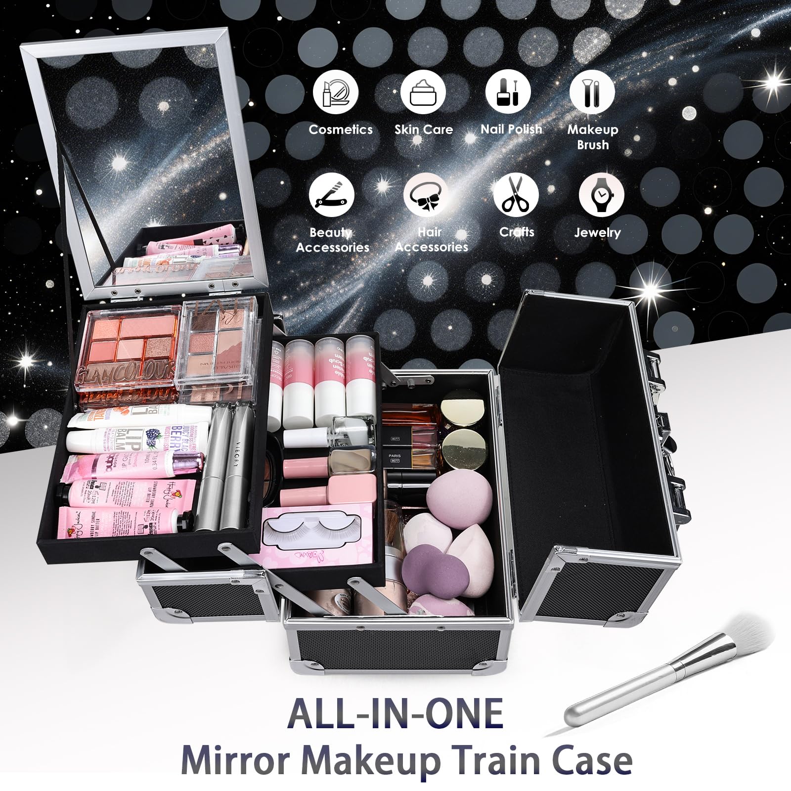 Frenessa miroir-sur-plateau-superieur pratique pour vérifier le look.