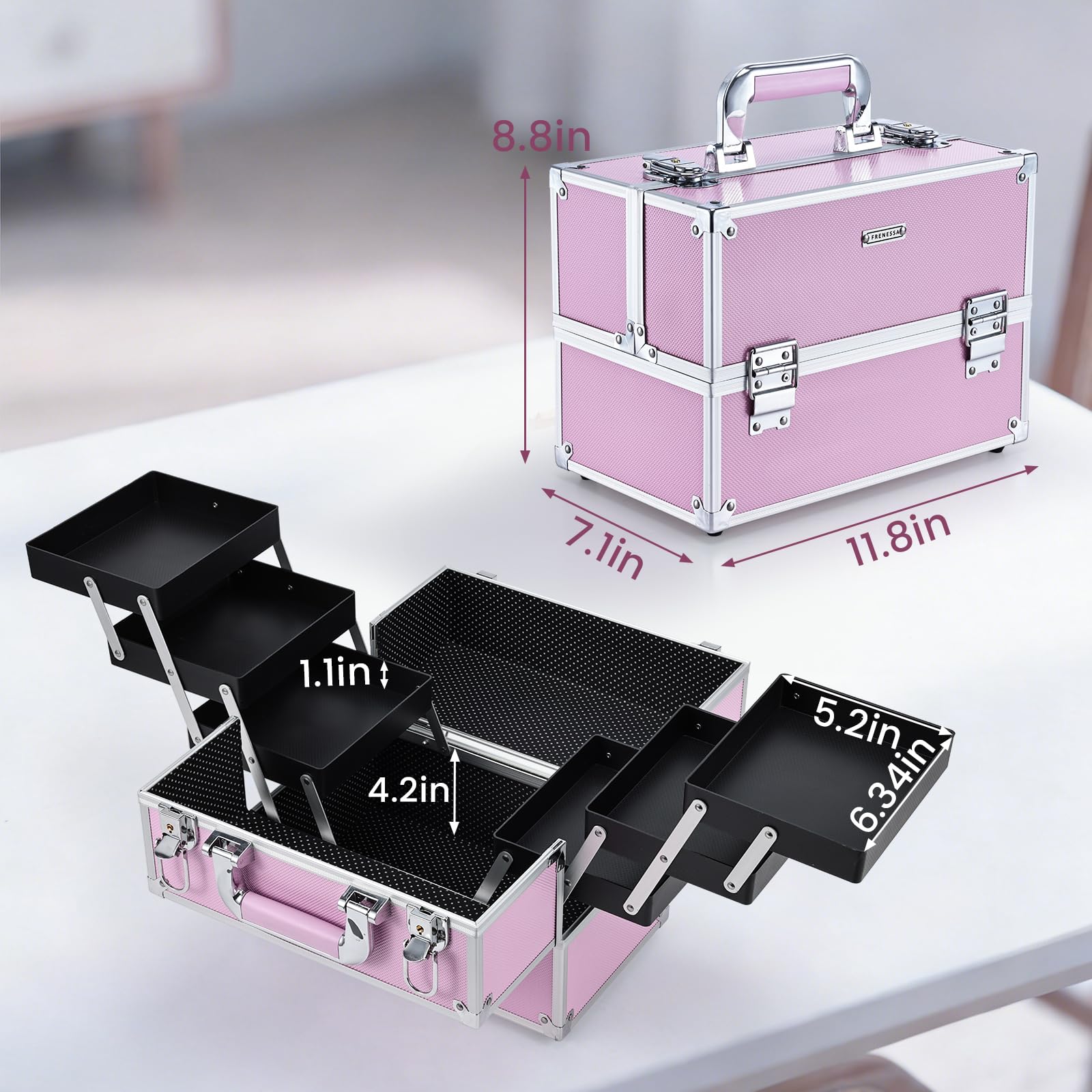 Frenessa organisateur durable en ABS et aluminium, protection des produits.