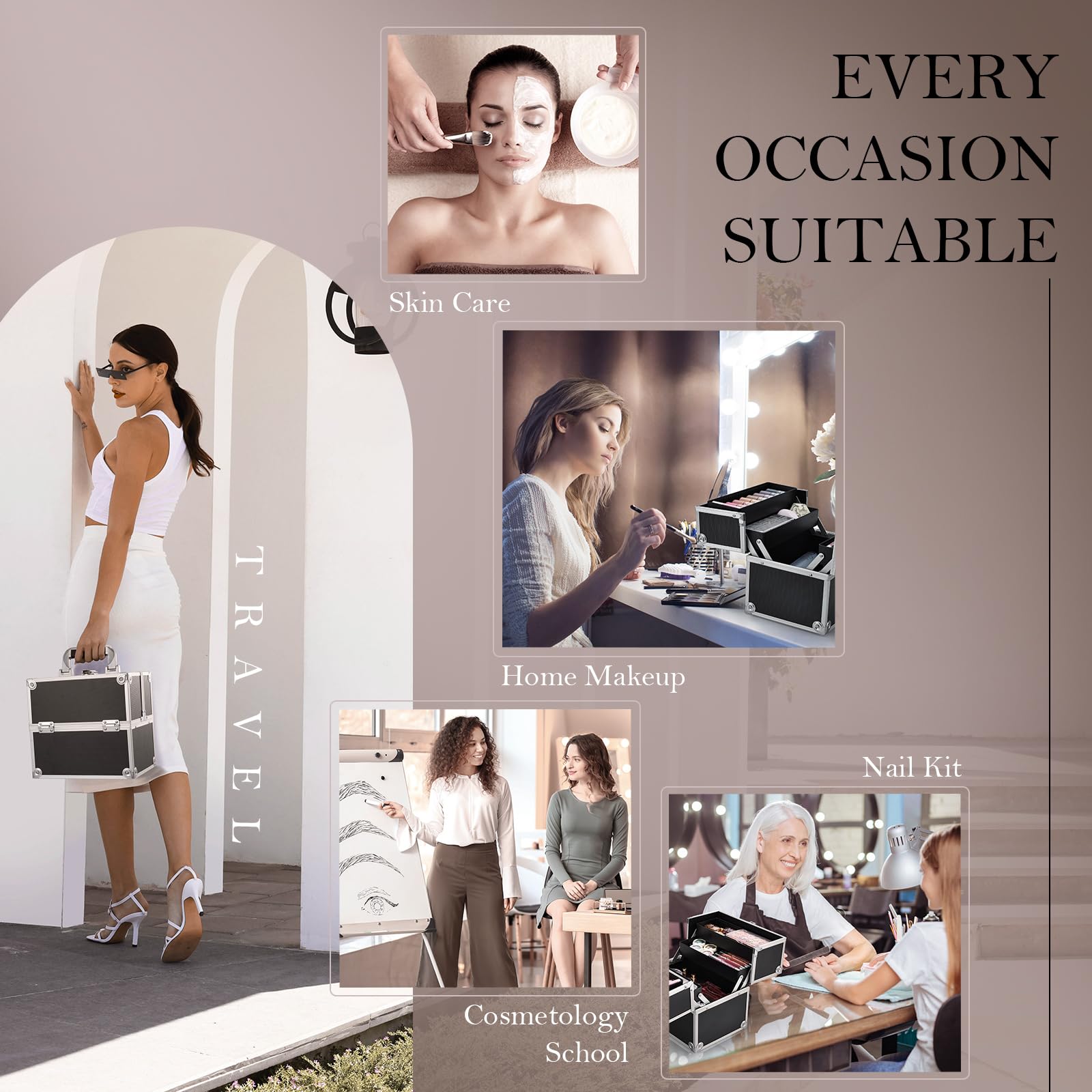 Frenessa plateaux coulissants amovibles pour organiser différentes tailles d’objets.