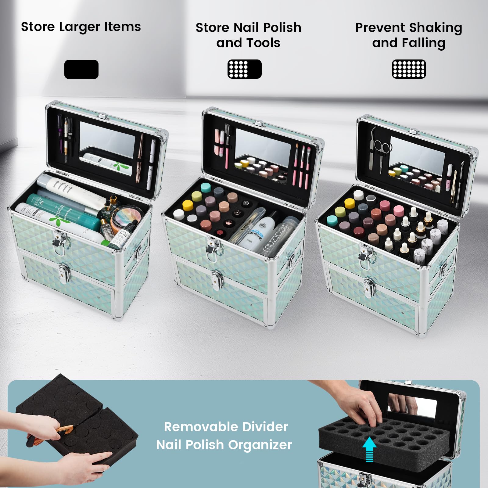 FRENESSA range-accessoires nail-art, solution dédiée pour vernis et outils.