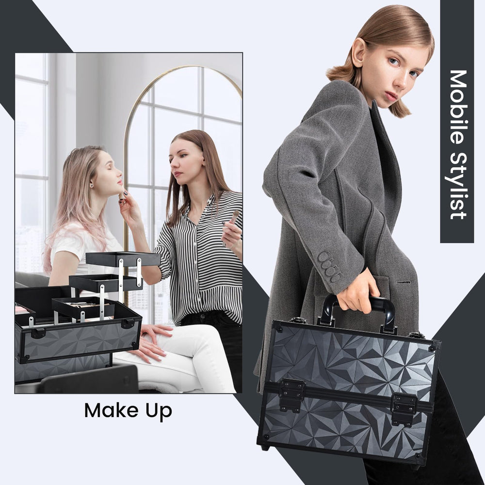 FRENESSA trousse maquillage noir, idéale pour voyage et organisation quotidienne.