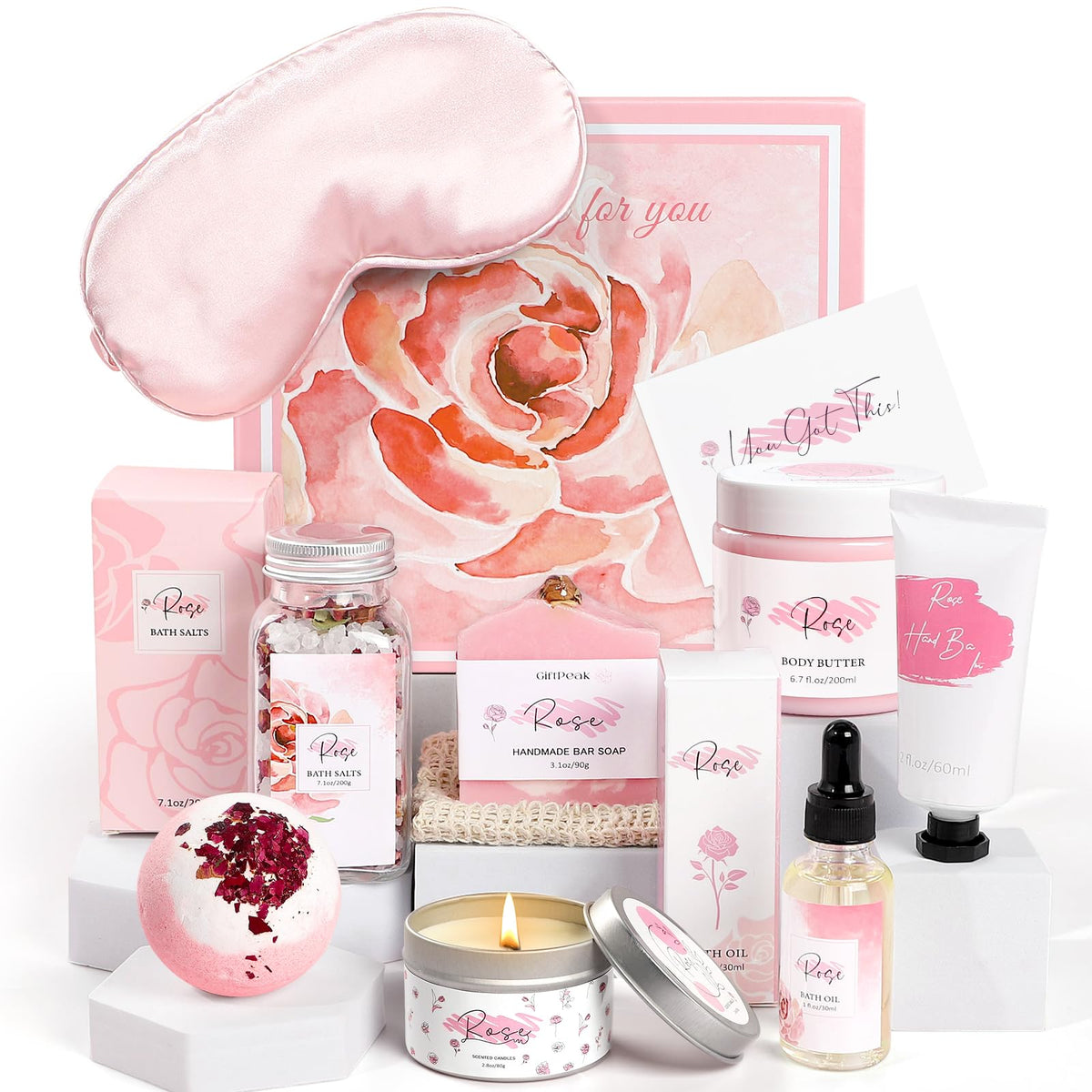 Frerdui sels de bain rose pour détente et nourrissement cutané à la maison.