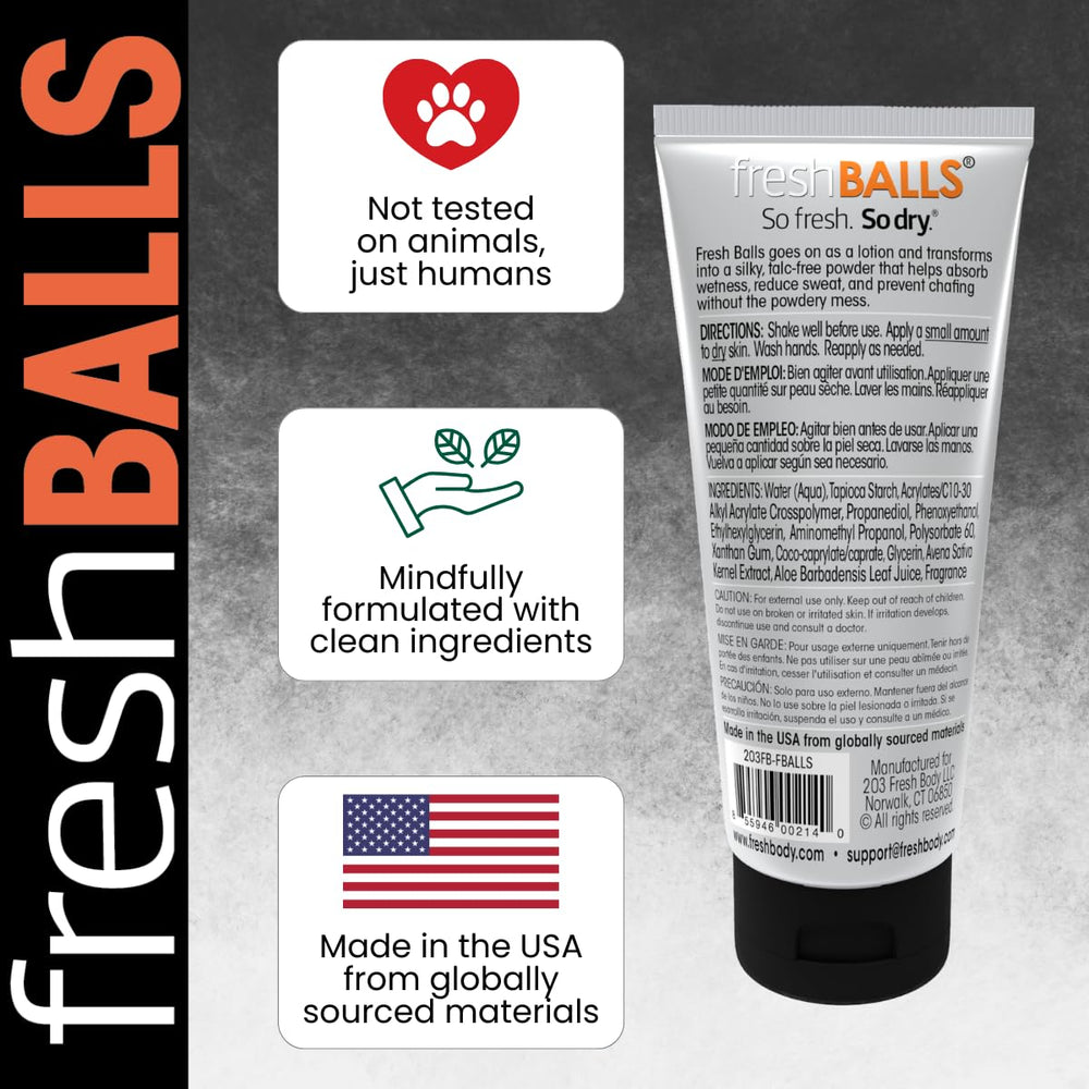 Fresh Balls sans-talc, absorption d'humidité et fraîcheur en continu