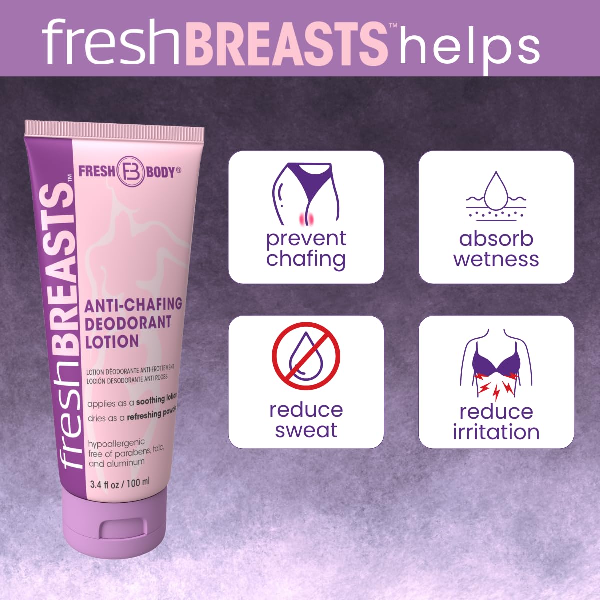 Fresh Body FB Fresh Breasts : zone-plis et cuisses sans frottement.