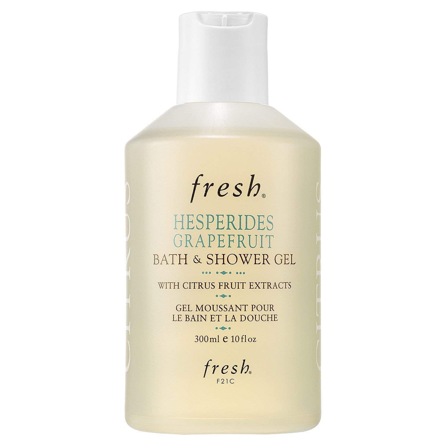 Fresh Hesperides Grapefruit, bouteille lumineuse, parfum énergisant pour la douche matinale