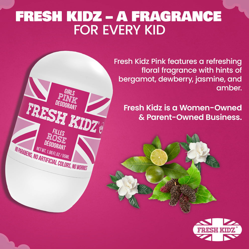 Fresh Kidz Roll-On dermatologiquement teste pour les peaux sensibles.