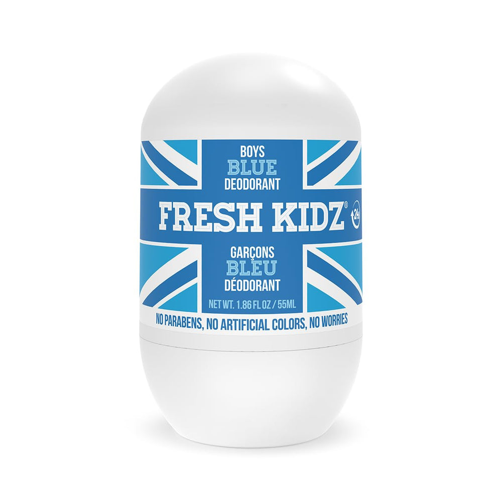 Désodorant Fresh Kidz bleu roll-on pour jeunes, protection durable sans aluminium