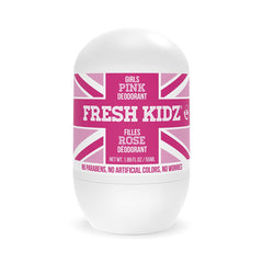 Fresh Kidz Roll-On emballage rose 55 ml, pratique pour l'école.