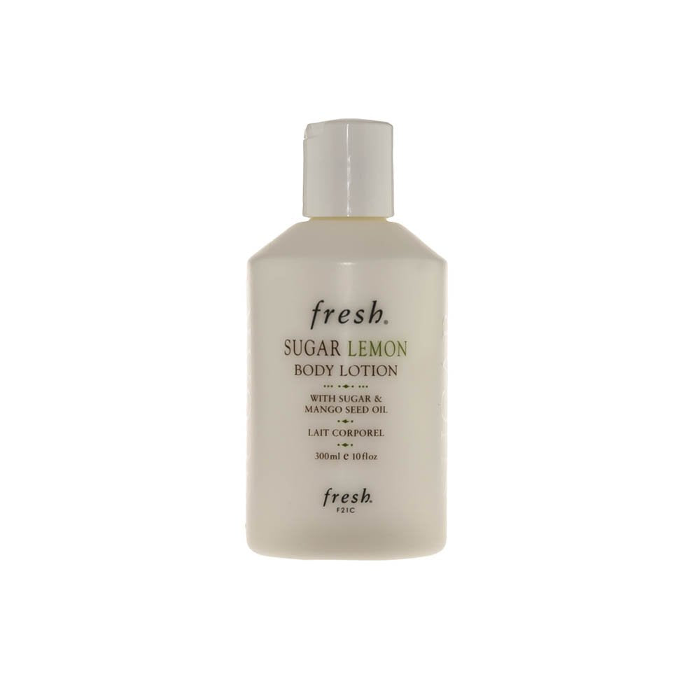 Fresh Lotion Sucre Citron – bouteille pompe, hydratation légère, peau veloutée et fraîche.
